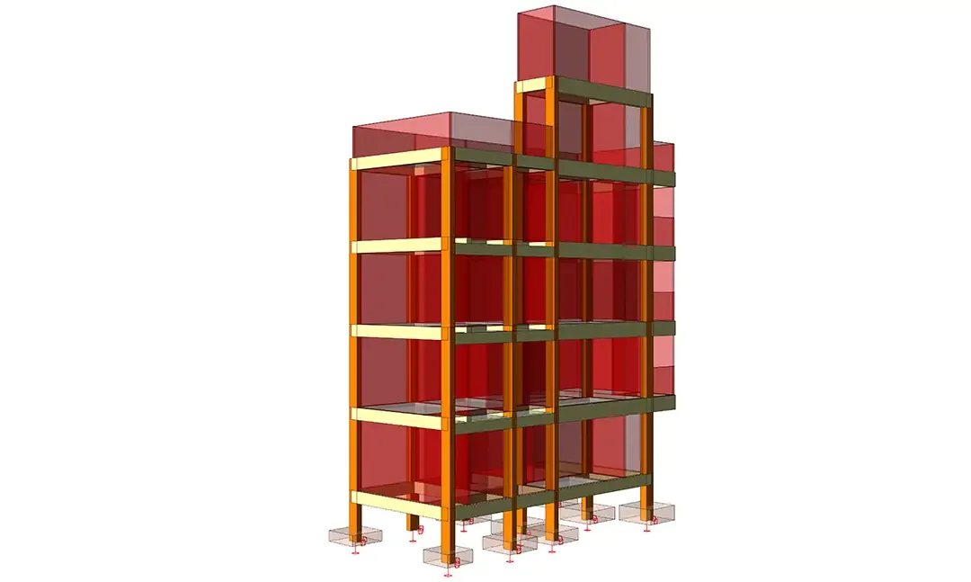 Estructura de bungaló residencial