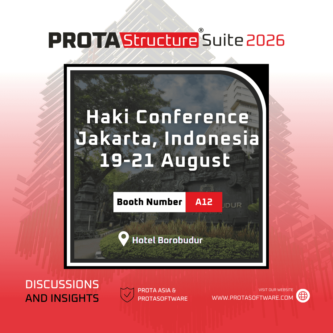 Prota Software presentará ProtaStructure 2026 en la Conferencia HAKI de Jakarta – Stand A12, 19–21 de agosto de 2025