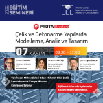 KTMMOB İnşaat Mühendisleri Odası ile “Çelik ve Betonarme Yapılarda Modelleme, Analiz ve Tasarım” Semineri – 7 Kasım 2026