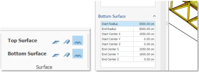 Designing Space Truss-Top Surface and Bottom Surface Shape