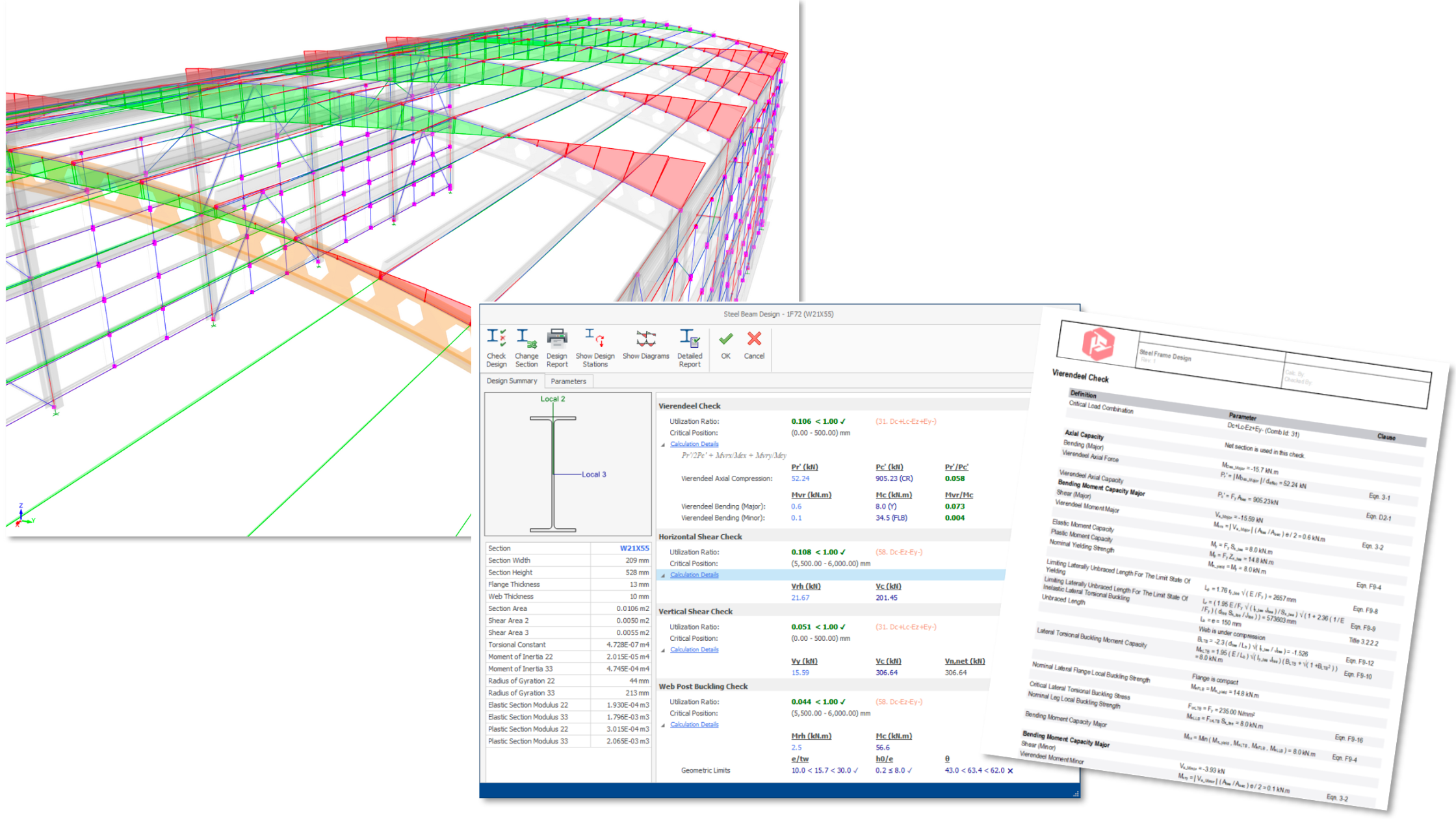 ProtaStructure: Detailed Analysis and Reporting for Non-Composite Castellated Steel Beams