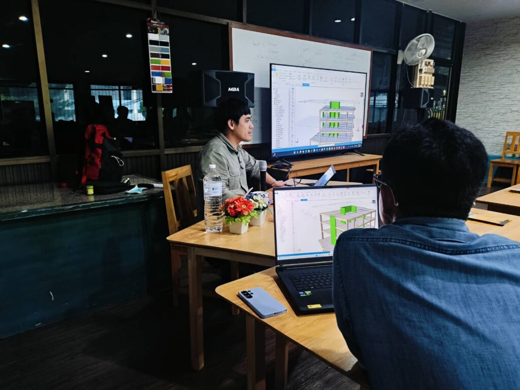 ProtaStructure workshop in Thailand โ Live event where Thai engineers learned seismic design and steel connection workflows step by step.