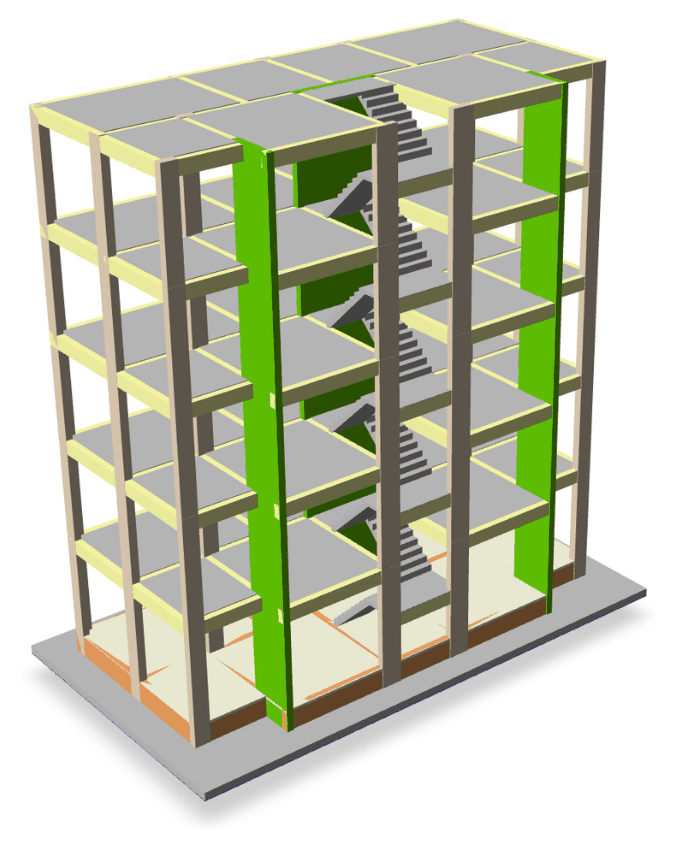 ProtaStructure 2026 update 3D reinforced concrete building model with shear walls and stairs